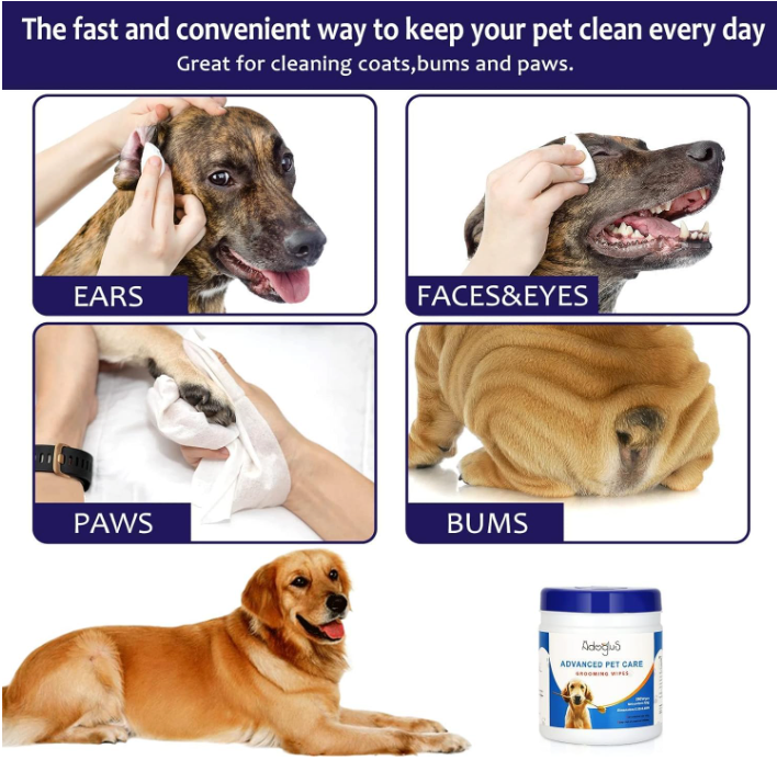 Pet Wipes with free cotton swabs